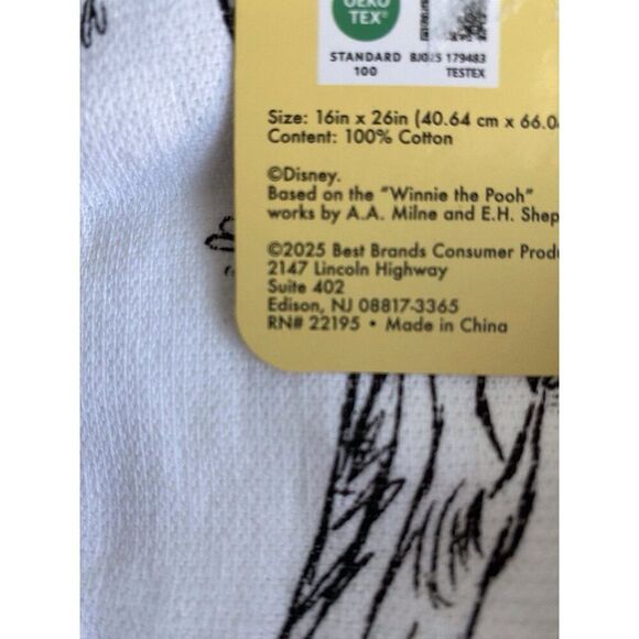 2 Pk Disney Winnie The Pooh Kitchen Towels A Day Spent With You Is My Favorite - Picture 4 of 11